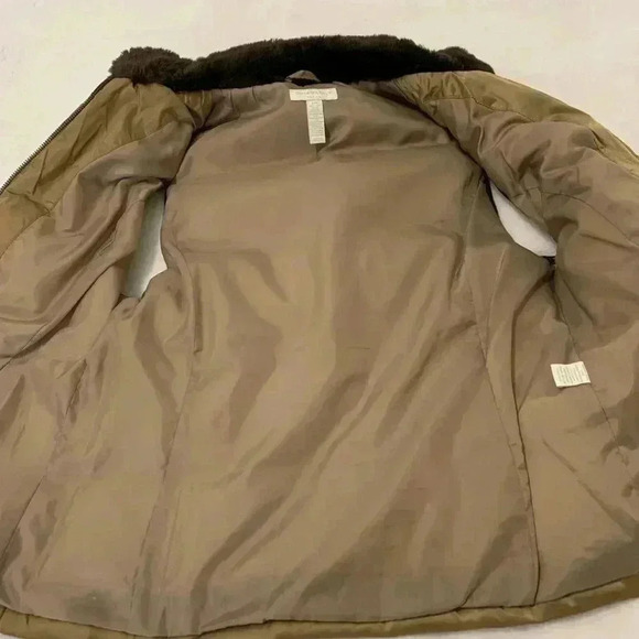 Charter Club Petite Women's Puffer Vest Faux Fur Collar Full Zip Brown Size P/P - Picture 6 of 12